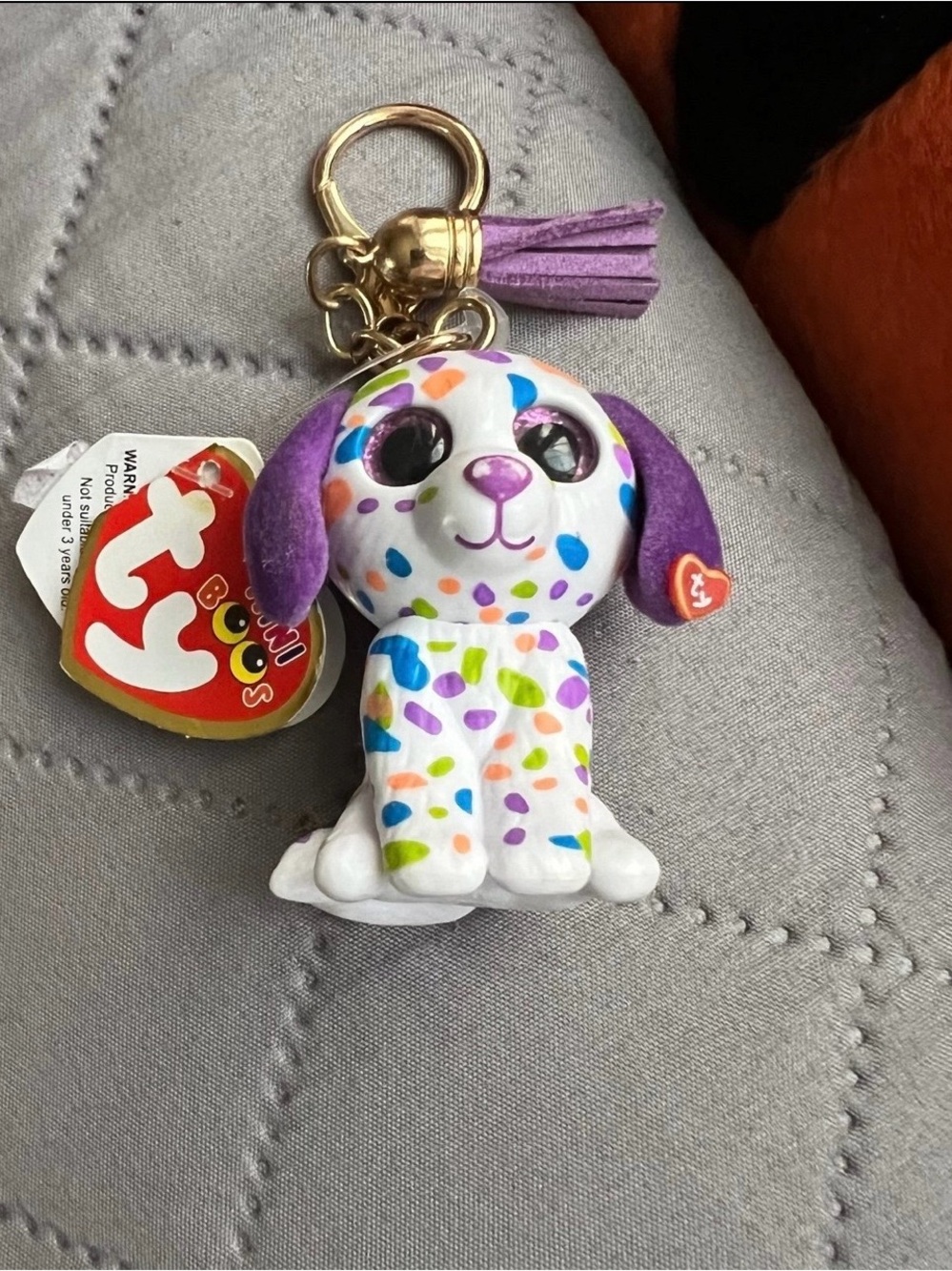 Ty Beanie Boos™ Darling Multicolor Dalmatian Dog, Backpack Clip
